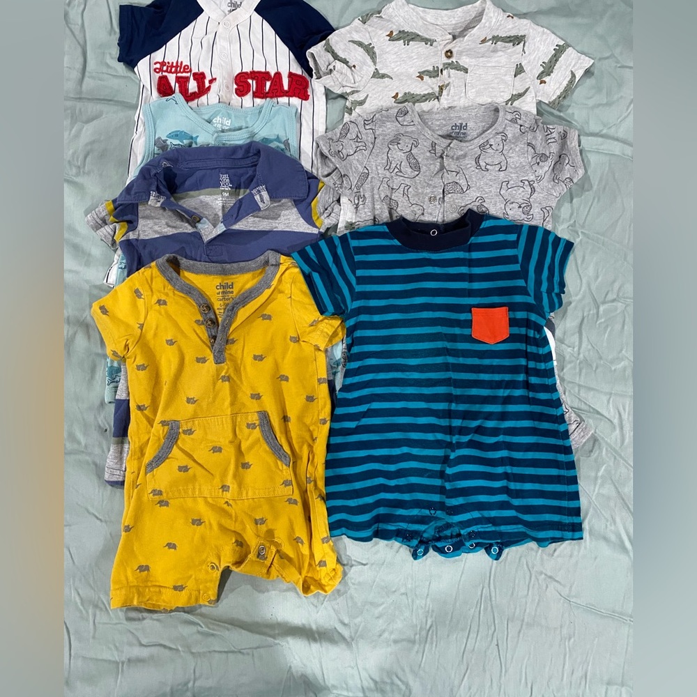 Bundle of Baby Boys Summer Rompers